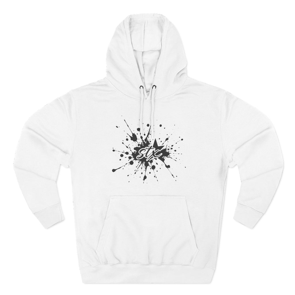 Splatter Star Hoodie — Minimal Black Ink Graphic Pullover