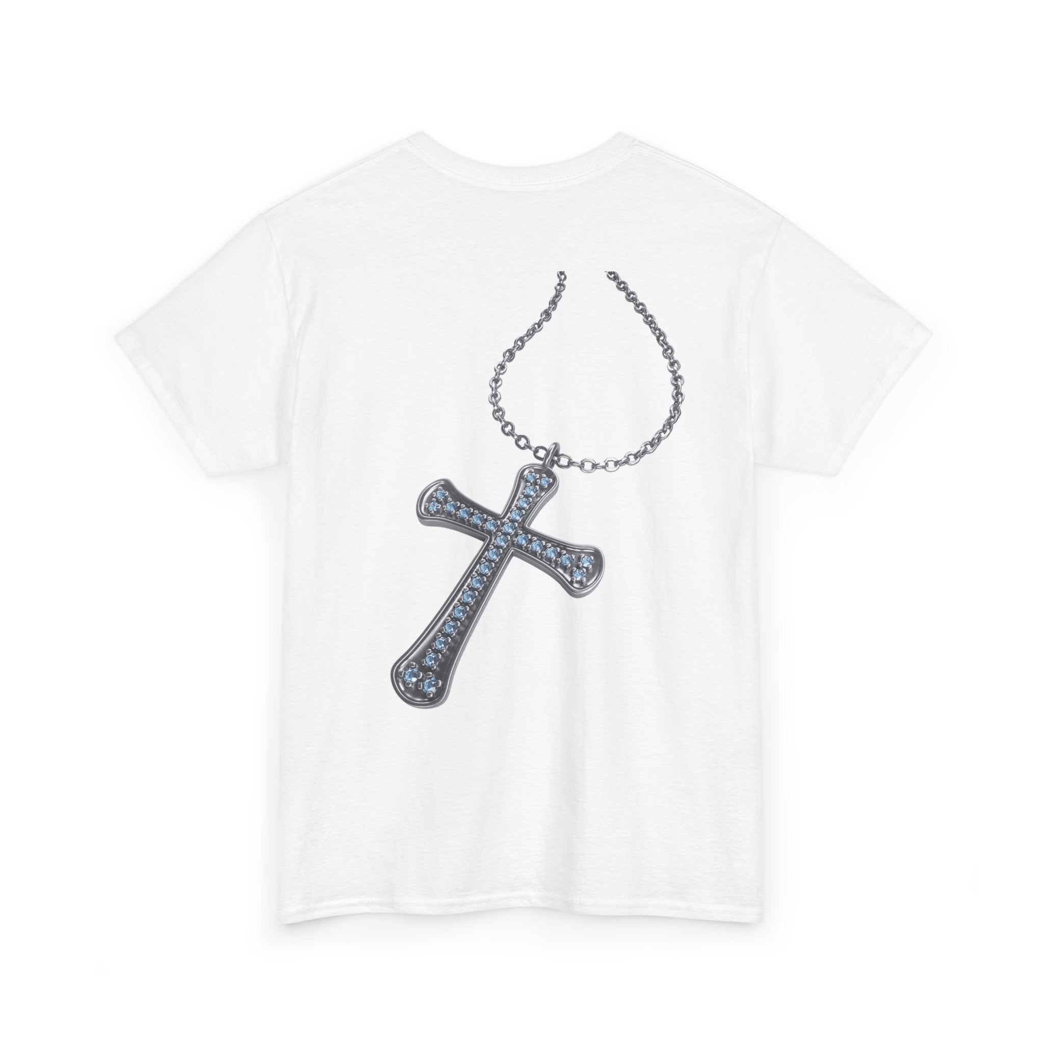 Cross necklace graphic tee