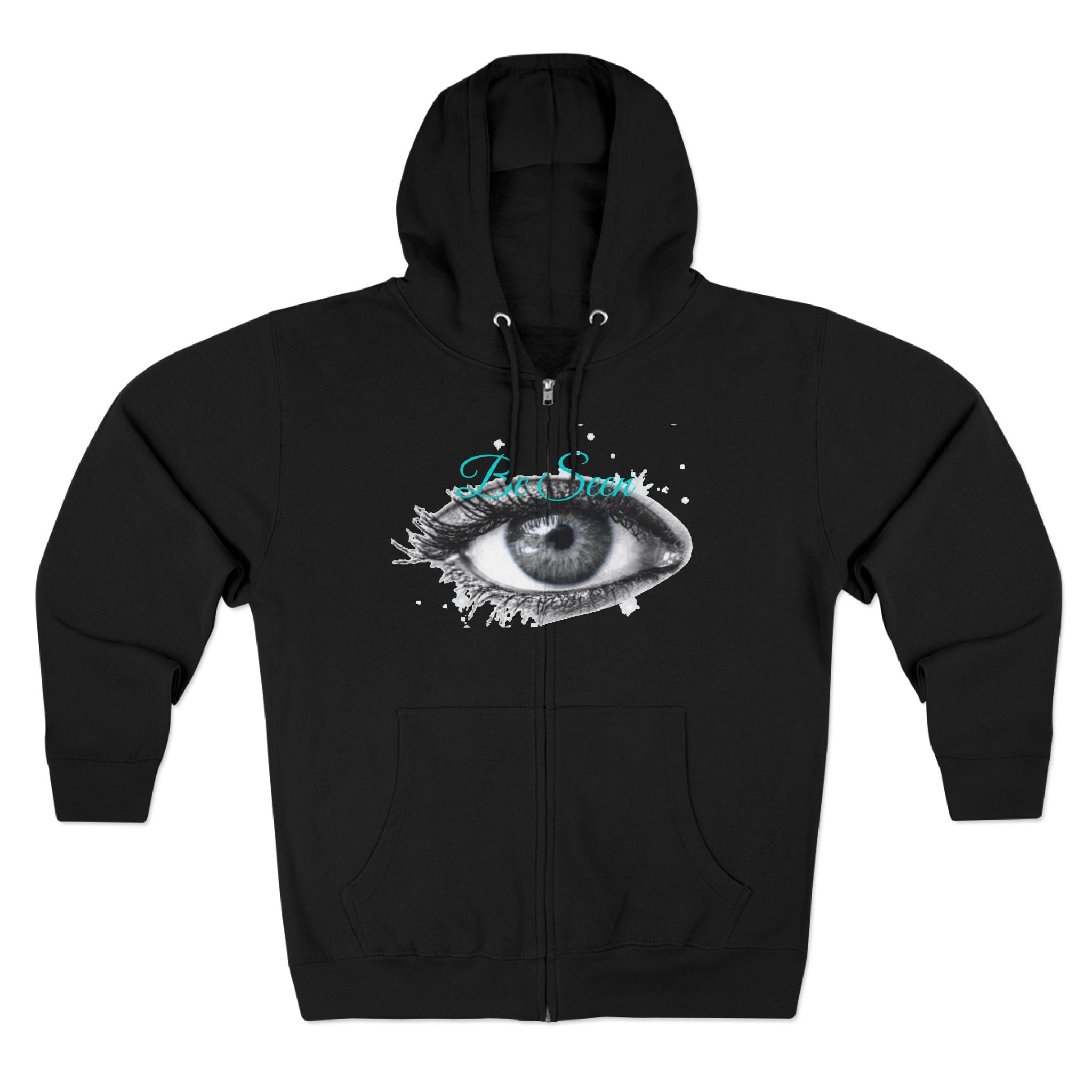 Eye Graphic Zip Hoodie — 'I See You' Artistic Surreal Eye Design