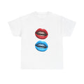 Red and blue smile tee