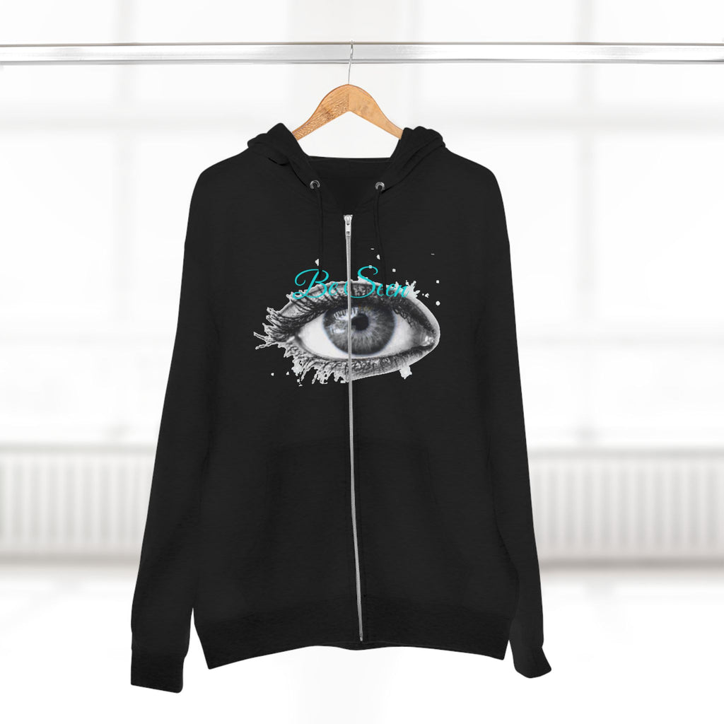 Eye Graphic Zip Hoodie — 'I See You' Artistic Surreal Eye Design