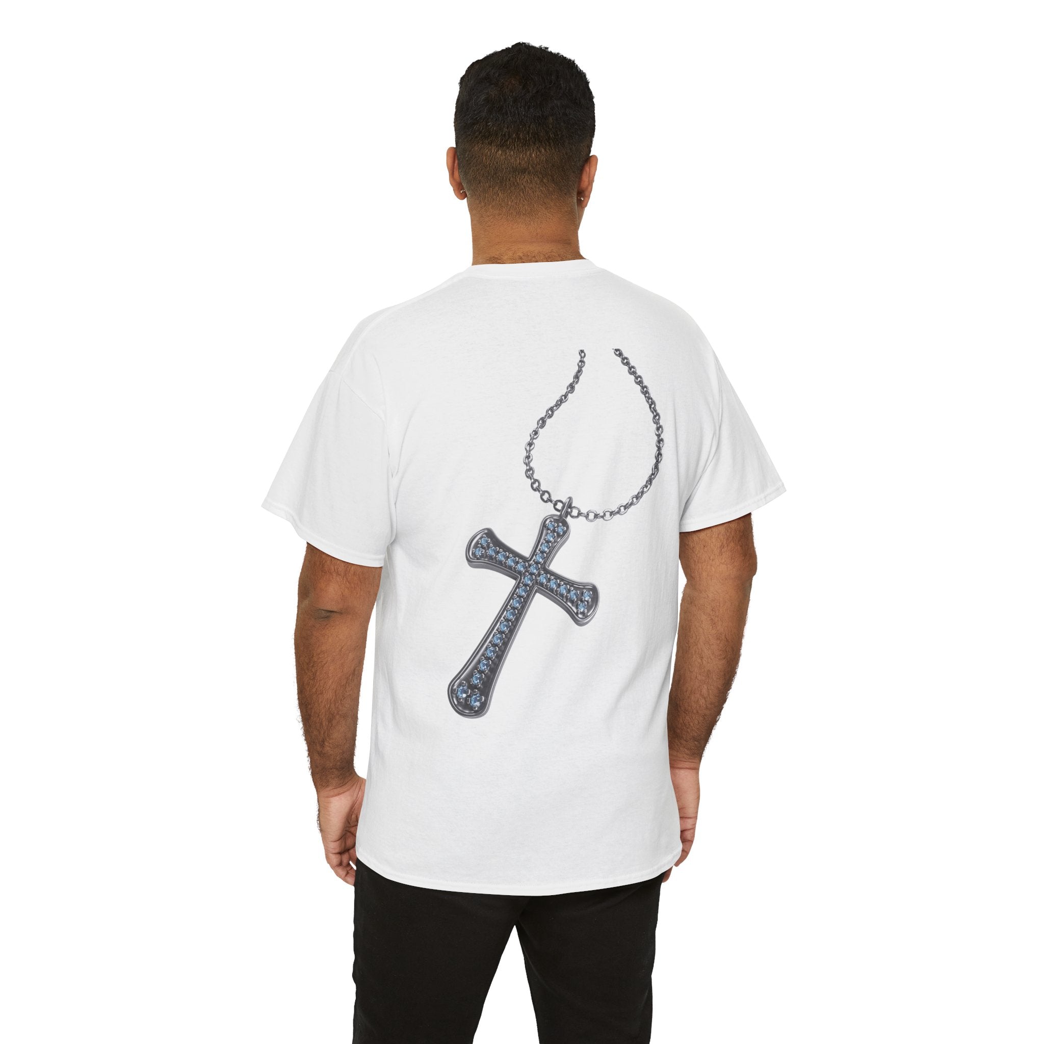 Cross necklace graphic tee