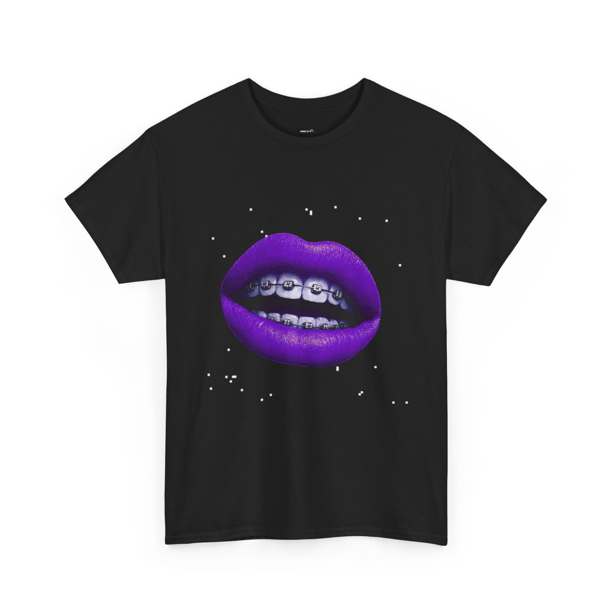 Purple smile graphic tee