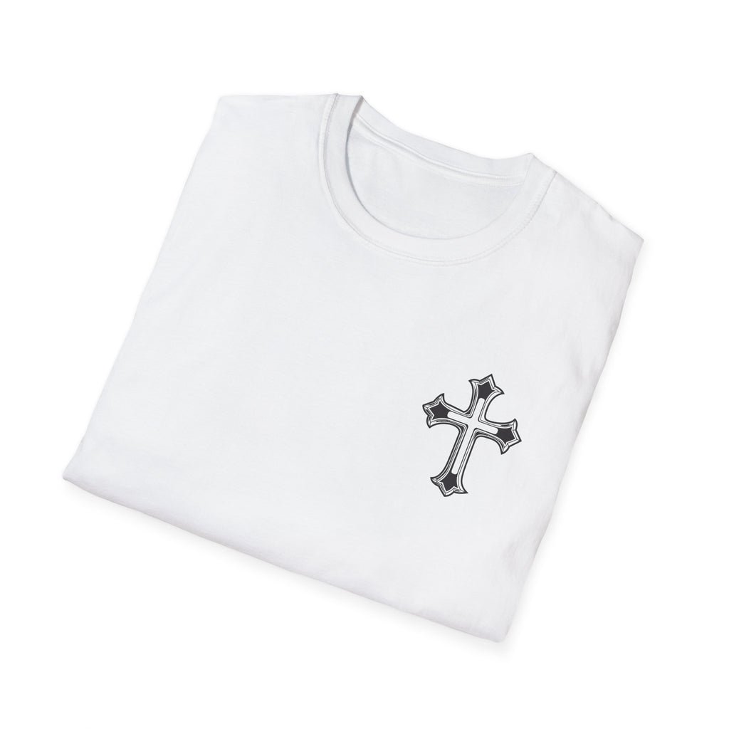 Small  Cross T-Shirt — Minimal Christian Chest Graphic Tee