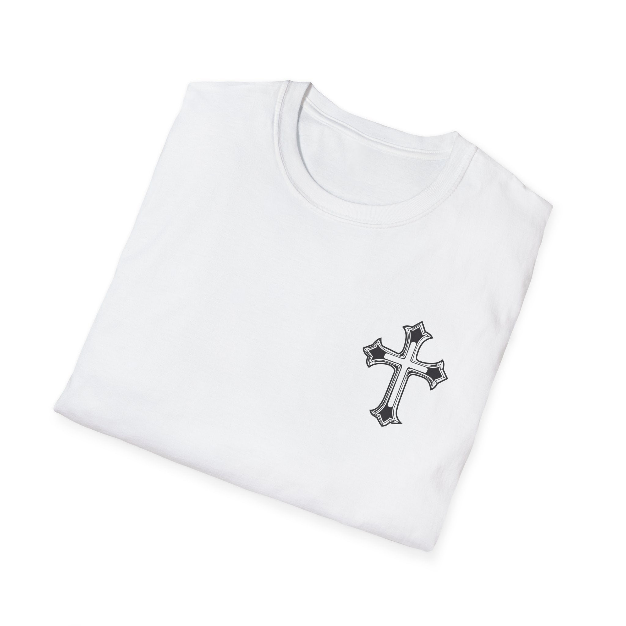 Small  Cross T-Shirt — Minimal Christian Chest Graphic Tee