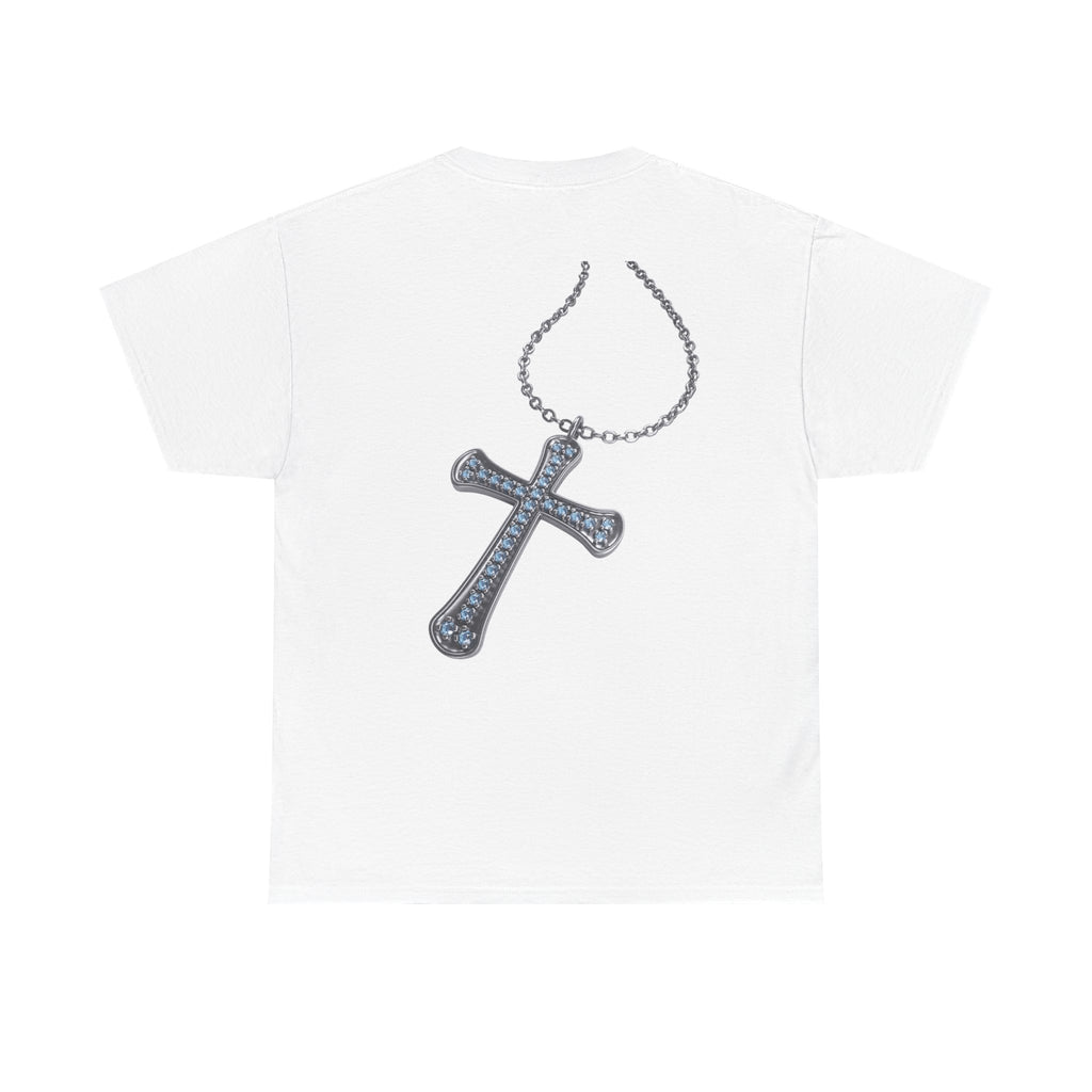 Cross necklace graphic tee